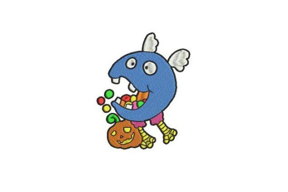 Blue Angel Trick or Treat: A Festive Embroidery Delight