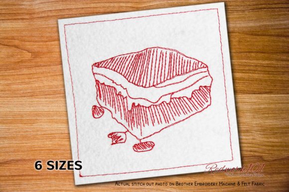 Charming Gooey Brownies Machine Embroidery