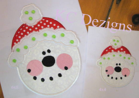 Charming Snowman Face with Christmas Beanie