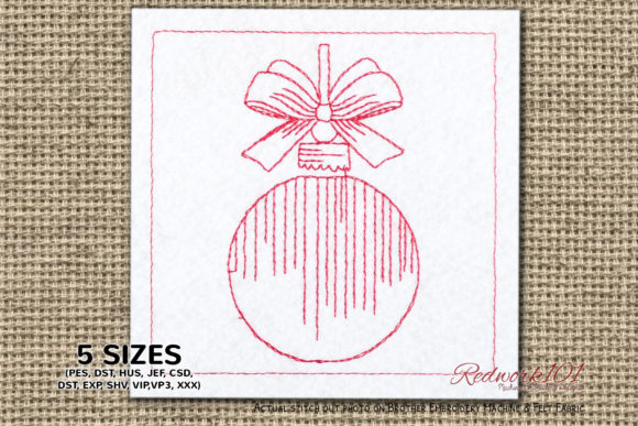Christmas Baubles Machine: A Festive Embroidery Design