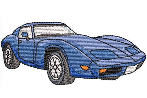 Corvette: A Classic Embroidery Design for All