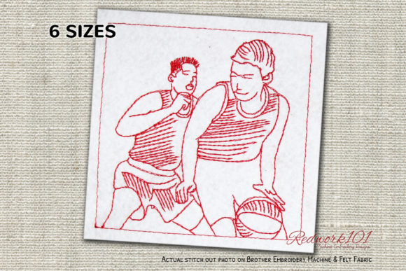 Defensive Basketball Payers Redwork Embroidery Review