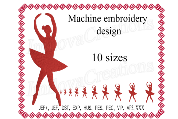 Elegant Ballerina Design for Graceful Embroidery