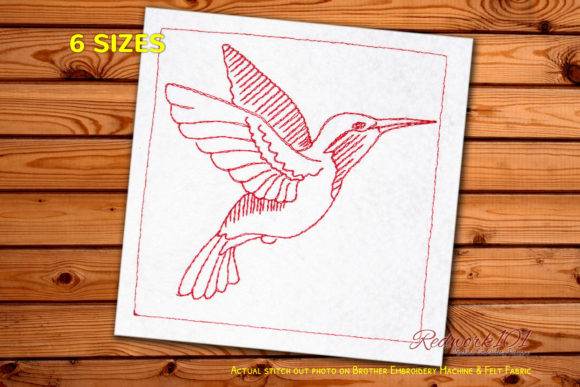 Flying Hummingbird Design for Handmade Products