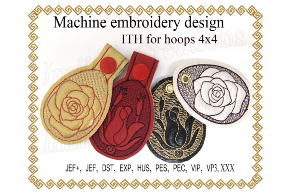Key Fob Rose - in the Hoop: A Versatile Design