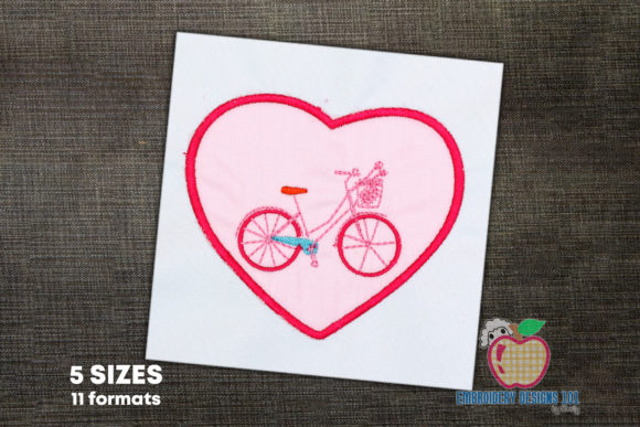 Love Bicycle Applique: A Charming Holiday Embroidery