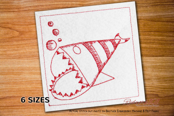 Origami Paper Fish Redwork: A Charming Embroidery Design