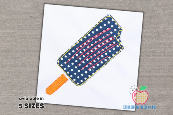 Summer Fun with Popsicle Trio Ice Cream Applique